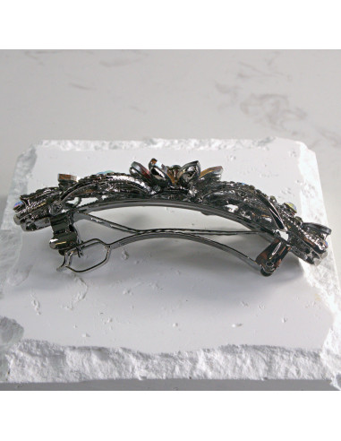 Klamra francuska  kwiatek z kryształkami Lolita...