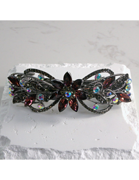 Klamra francuska  kwiatek z kryształkami Lolita akcesoria