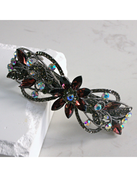 Klamra francuska  kwiatek z kryształkami Lolita akcesoria