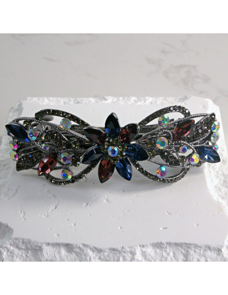 Klamra francuska  kwiatek z kryształkami Lolita akcesoria