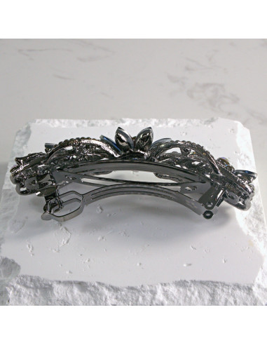 Klamra francuska  kwiatek z kryształkami Lolita...