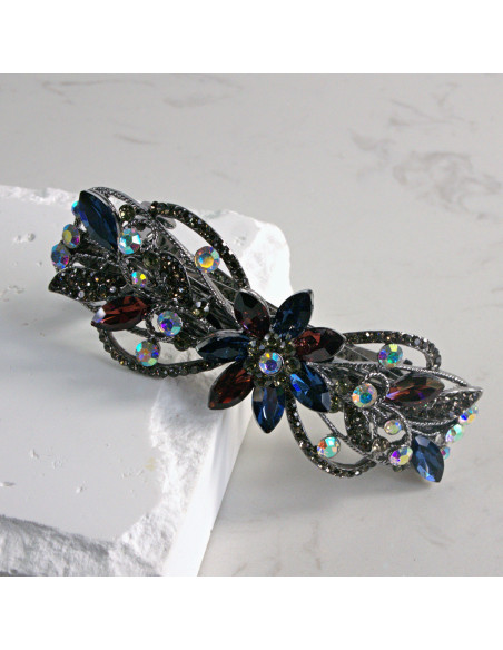 Klamra francuska  kwiatek z kryształkami Lolita akcesoria