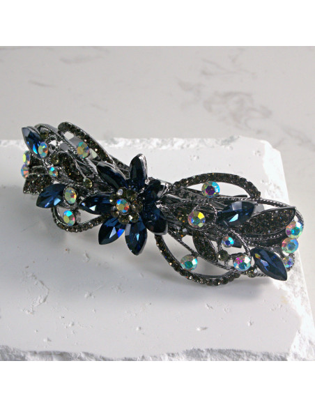 Klamra francuska  kwiatek z kryształkami Lolita akcesoria