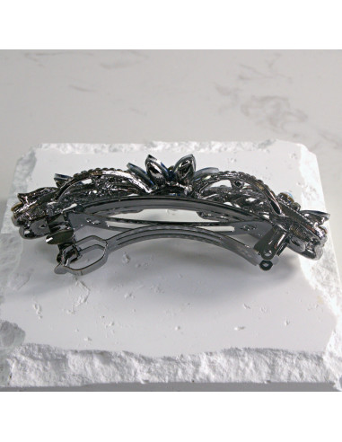 Klamra francuska  kwiatek z kryształkami Lolita...