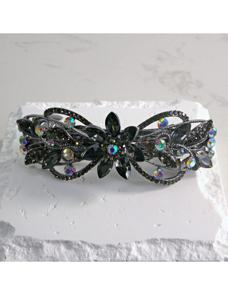 Klamra francuska  kwiatek z kryształkami Lolita akcesoria