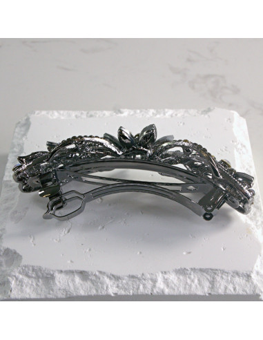 Klamra francuska  kwiatek z kryształkami Lolita...