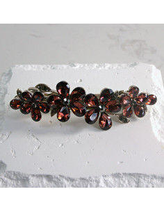 Klamra francuska  4 kwiatki kryształki Lolita akcesoria