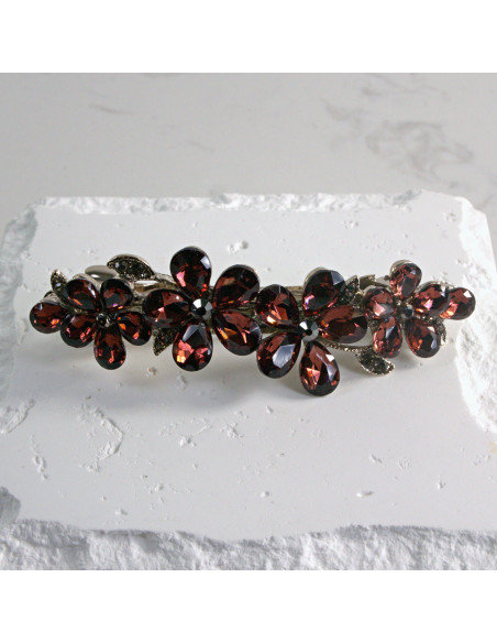 Klamra francuska  4 kwiatki kryształki Lolita akcesoria