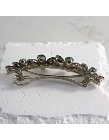 Klamra francuska  4 kwiatki kryształki Lolita...