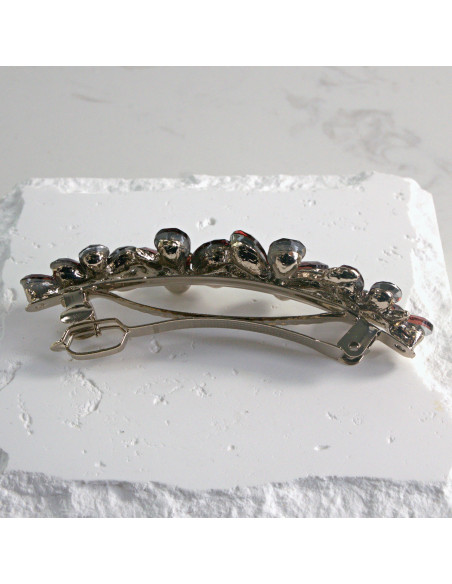 Klamra francuska  4 kwiatki kryształki Lolita akcesoria