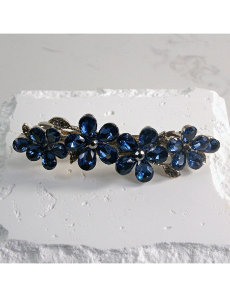 Klamra francuska  4 kwiatki kryształki Lolita akcesoria