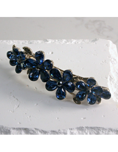 Klamra francuska  4 kwiatki kryształki Lolita...