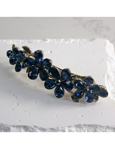 Klamra francuska  4 kwiatki kryształki Lolita akcesoria