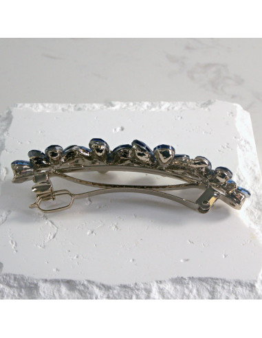 Klamra francuska  4 kwiatki kryształki Lolita...