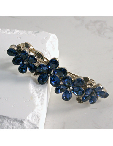 Klamra francuska  4 kwiatki kryształki Lolita...