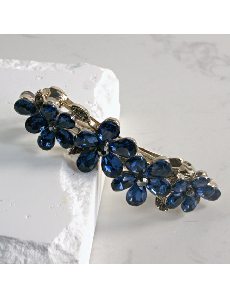 Klamra francuska  4 kwiatki kryształki Lolita akcesoria