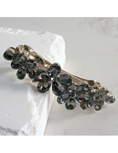 Klamra francuska  4 kwiatki kryształki Lolita...