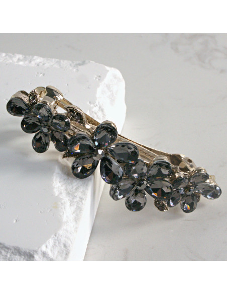 Klamra francuska  4 kwiatki kryształki Lolita akcesoria