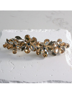 Klamra francuska  4 kwiatki kryształki Lolita akcesoria