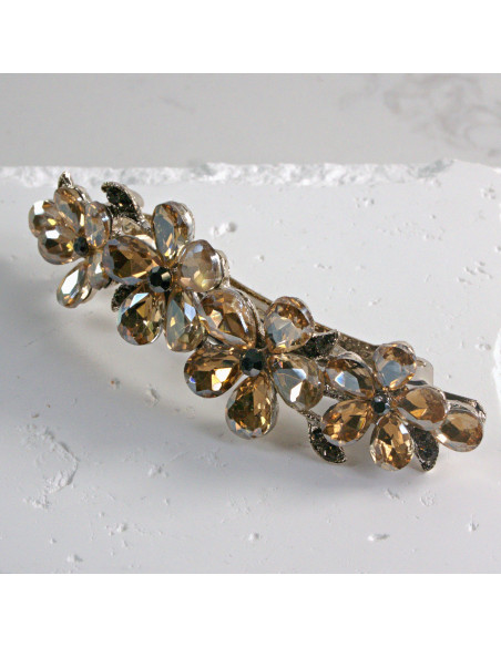 Klamra francuska  4 kwiatki kryształki Lolita akcesoria