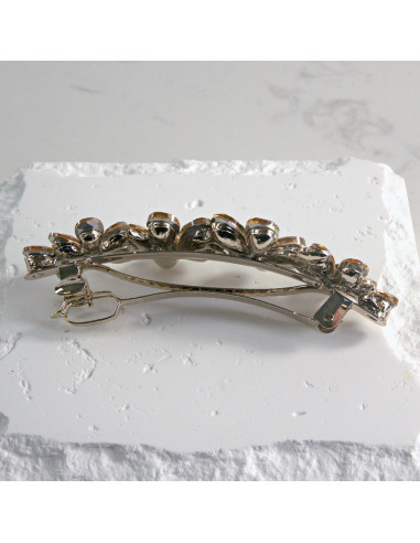 Klamra francuska  4 kwiatki kryształki Lolita...