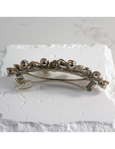 Klamra francuska  4 kwiatki kryształki Lolita akcesoria