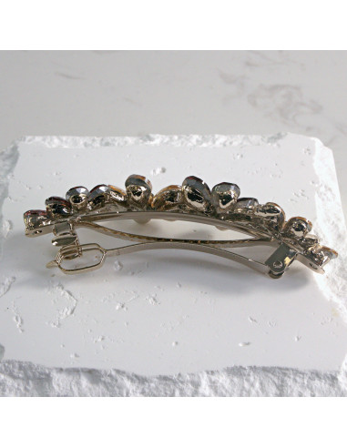 Klamra francuska  4 kwiatki kryształki Lolita...