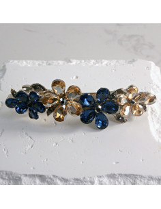 Klamra francuska  4 kwiatki kryształki Lolita akcesoria