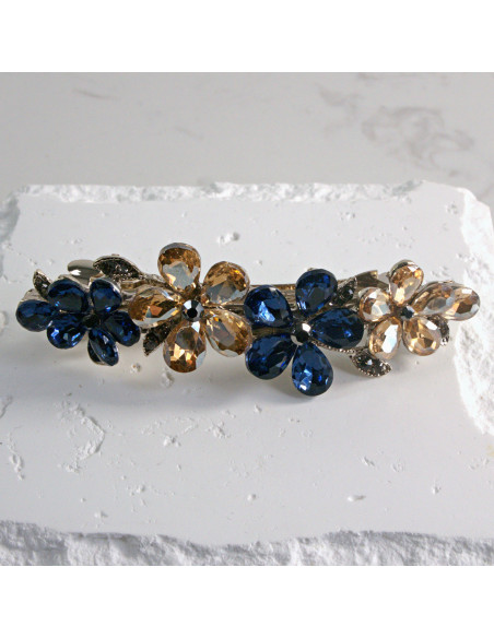 Klamra francuska  4 kwiatki kryształki Lolita akcesoria