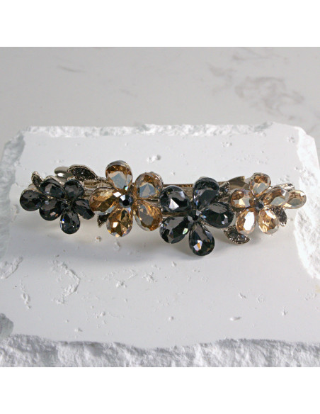 Klamra francuska  4 kwiatki kryształki Lolita akcesoria