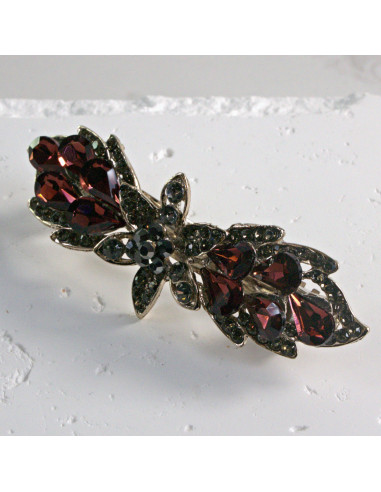 Klamra francuska kwiat z kryształkami Lolita...