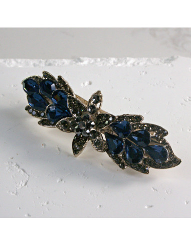 Klamra francuska kwiat z kryształkami Lolita...