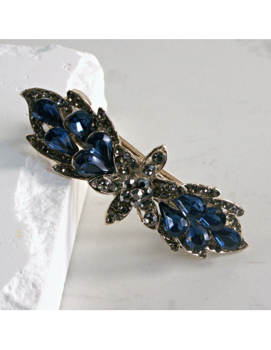 Klamra francuska kwiat z kryształkami Lolita...