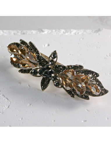 Klamra francuska kwiat z kryształkami Lolita...