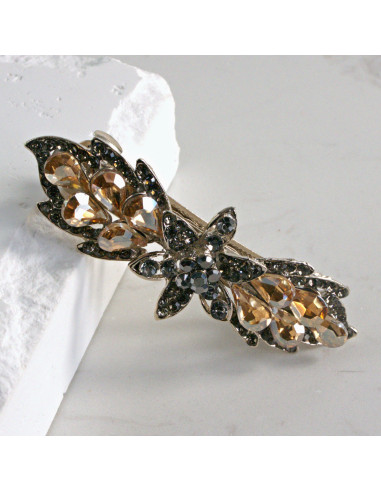 Klamra francuska kwiat z kryształkami Lolita...