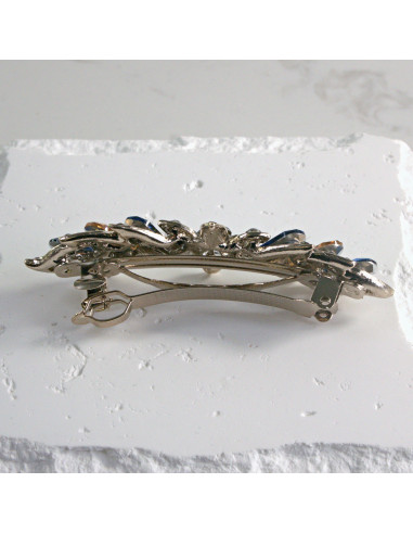 Klamra francuska kwiat z kryształkami Lolita...