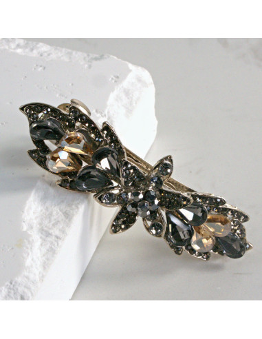 Klamra francuska kwiat z kryształkami Lolita...