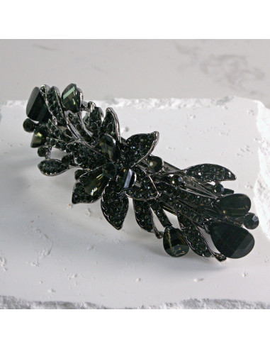 Klamra francuska kwiat z kryształkami Lolita...