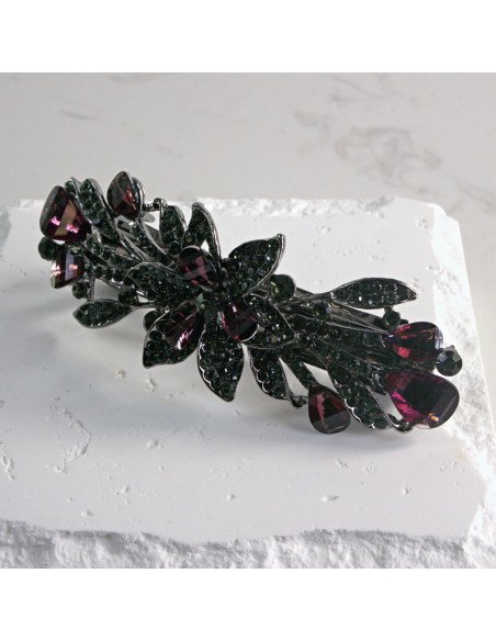 Klamra francuska kwiat z kryształkami Lolita akcesoria