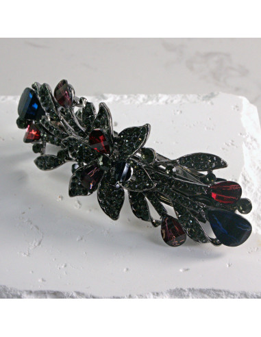 Klamra francuska kwiat z kryształkami Lolita...