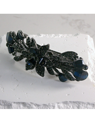 Klamra francuska kwiat z kryształkami Lolita...