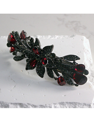 Klamra francuska kwiat z kryształkami Lolita...