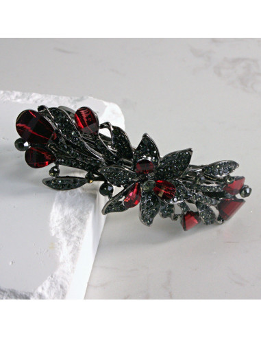 Klamra francuska kwiat z kryształkami Lolita...