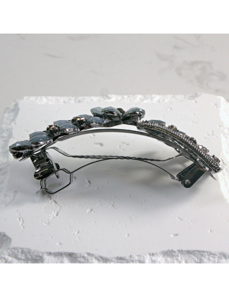 Klamra francuska kokarda z kwiatkami Lolita Akcesoria