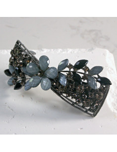 Klamra francuska kokarda z kwiatkami Lolita Akcesoria 2