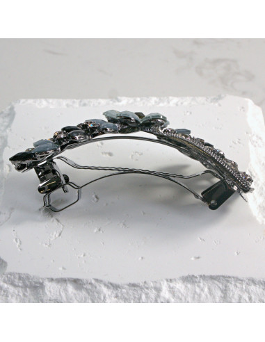 Klamra francuska kokarda z kwiatkami Lolita...