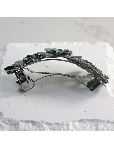 Klamra francuska kokarda z kwiatkami Lolita Akcesoria