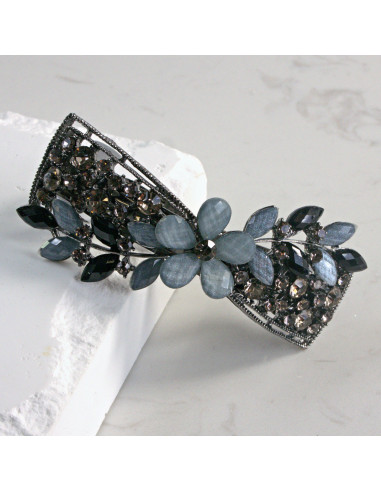 Klamra francuska kokarda z kwiatkami Lolita...