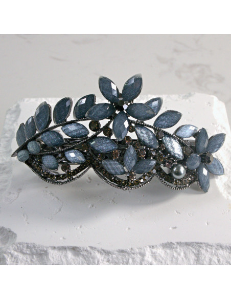 Klamra francuska kwiatki z perłą Lolita Akcesoria