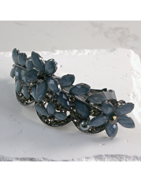 Klamra francuska kwiatki z perłą Lolita Akcesoria